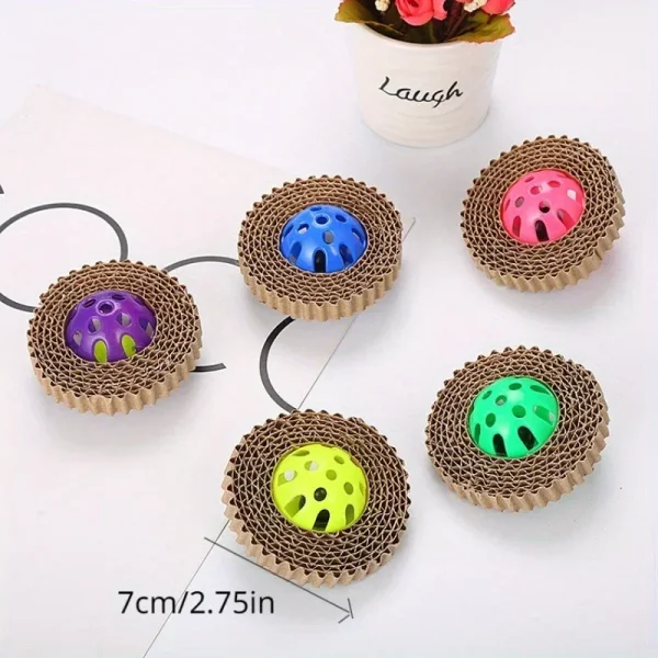 10pcs Cat Scratching Ball Cat Toys Interactive CatsTraining Toys Bite Resistance Kitten Playing Toys Pet Supplies Random Color