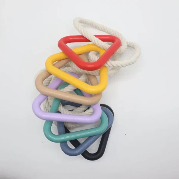 Pet Chew Toys Triangle TPR Cotton Rope