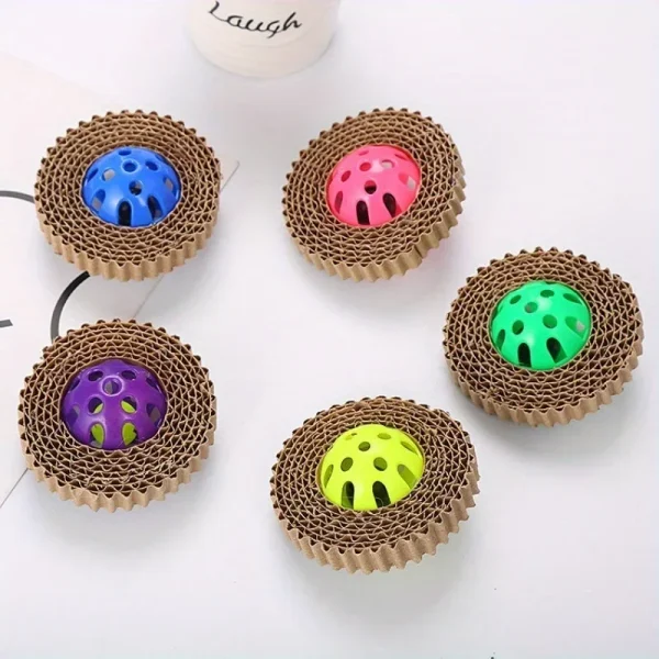 10pcs Cat Scratching Ball Cat Toys Interactive CatsTraining Toys Bite Resistance Kitten Playing Toys Pet Supplies Random Color