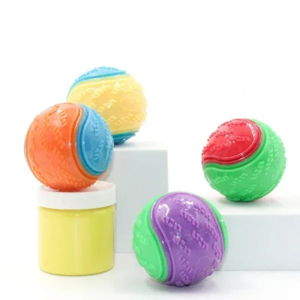 Dog Squeak Ball Bite Resistant Bouncy, Release Energy,Teeth Cleaning