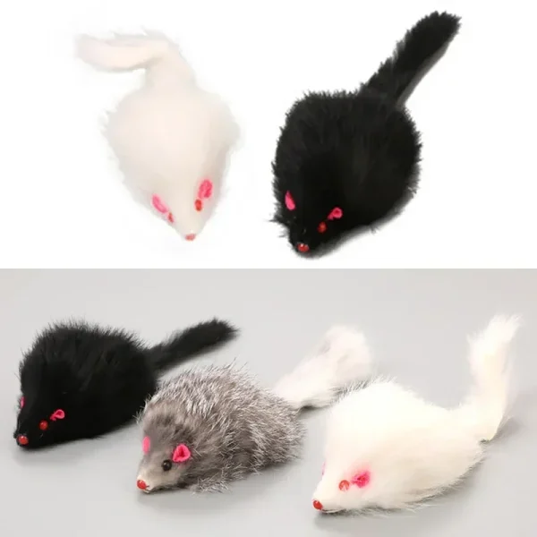 18cm False Mouse Cat Toys, Long-haired Tail Mice