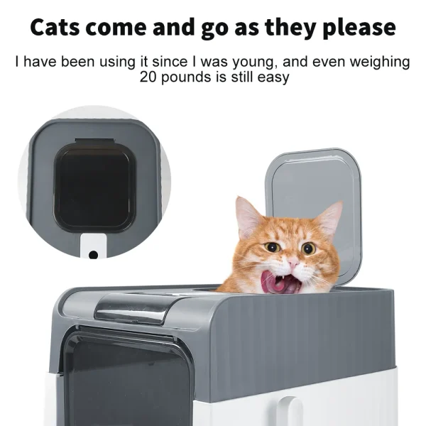 Large Cat Litter Box - Odor-Resistant, Fully Enclosed