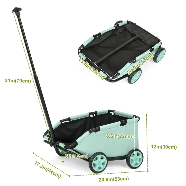 Small Pet Cart 4 Wheels Folding Dog Stroller Lightweight 360°