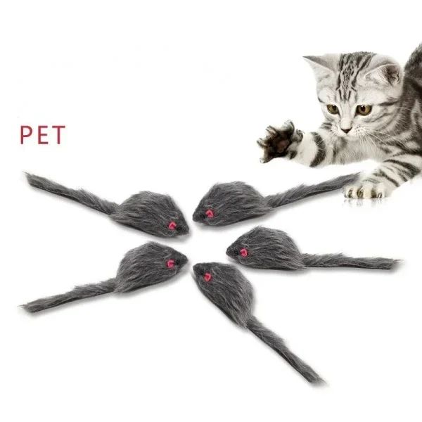 18cm False Mouse Cat Toys, Long-haired Tail Mice