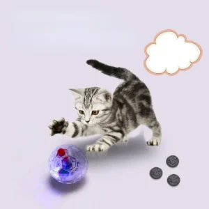 1pcs Interactive Cat Ball Toy Flash