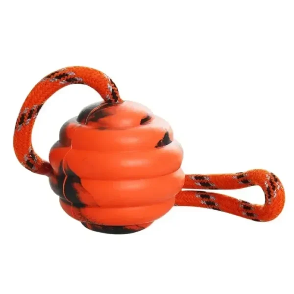 Pet Training Toy Natural Rubber Ball On Rope For Reward