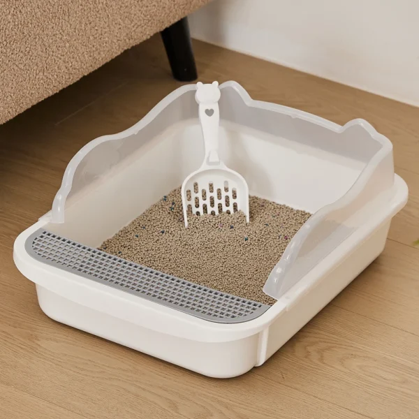 Large Capacity Semi-Enclosed Cat Litter Box