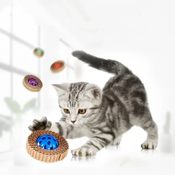 10pcs Cat Scratching Ball Cat Toys Interactive CatsTraining Toys Bite Resistance Kitten Playing Toys Pet Supplies Random Color