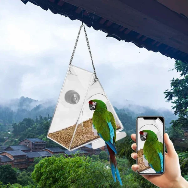 Smart Birds Hanging Feeder Acrylic with Camera