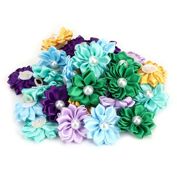 Pet Hair Grooming Accessories - Multicolor Flower