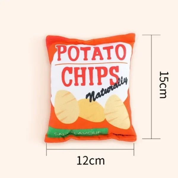 Squeaky Dog Chew Toys - Potato Chips