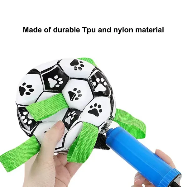 Training Soccer Ball Pet Toy, High Bounce, Recyclable, Inflatable