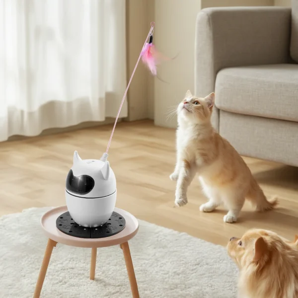 Tieker Indoor Automatic Cat Laser Toy, Rechargeable With Remote Control