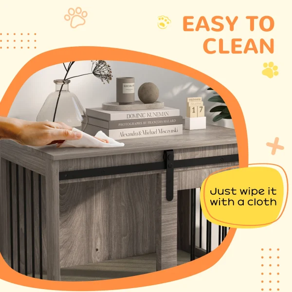 PawHut Dog Crate Furniture with Removable Cushion