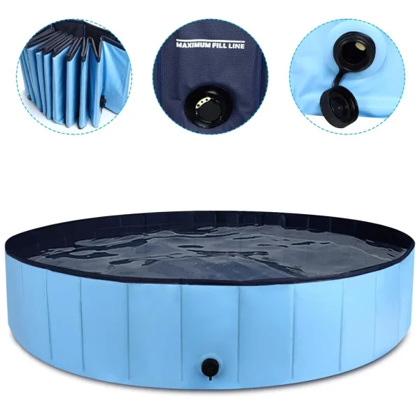 Pet Pool Foldable Dog Bath Swimming Pool - 160*30cm/120*30cm/ 80*20cm