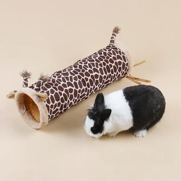 Tunnel Toy -  Giraffe Shape for Bunny, Hamster, Guinea Pig