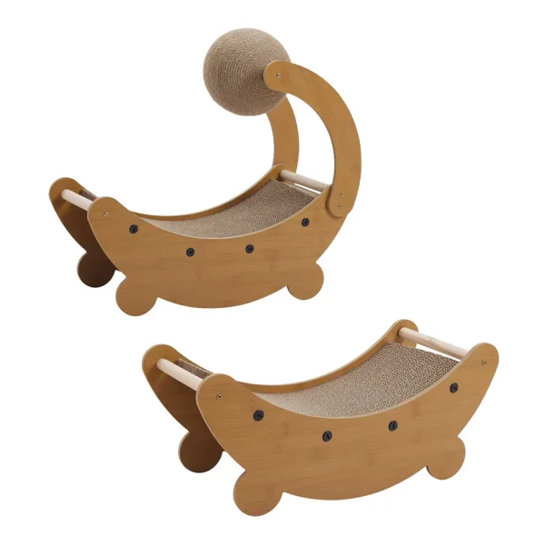 Tieker Moon Boat Shaped, Cat Scratching Board