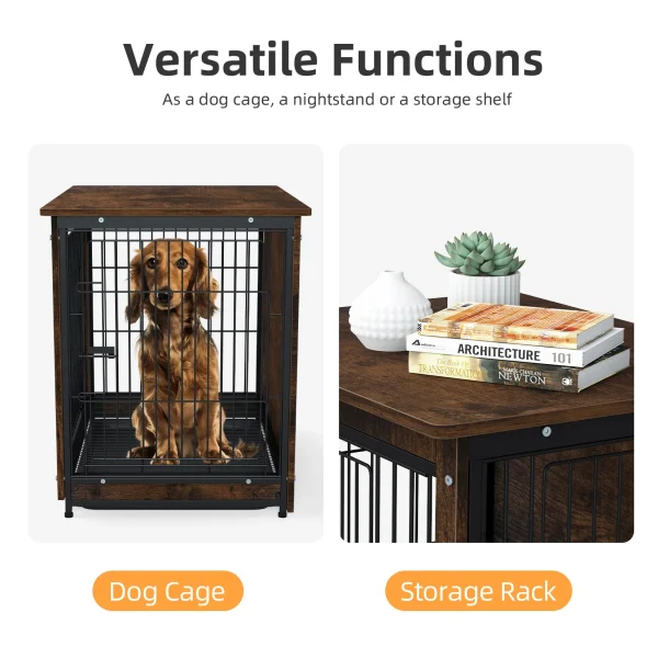 Pet Cage Kennels with 2 Doors and Removable Tray