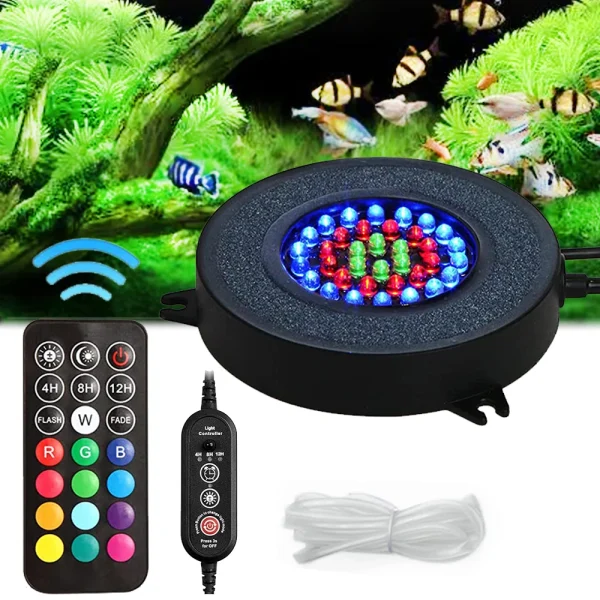 LED Aquarium Air Bubble Light Fish Tank