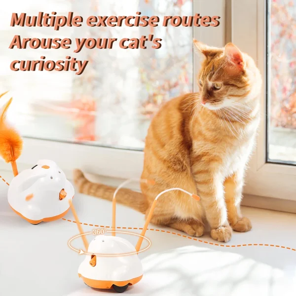 Automatic Sensor Cat Toy, Interactive Smart Robotic Electronic Feather Teaser