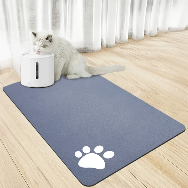 Anti-Slip Pet Food Mat, Washable, Quick Drying