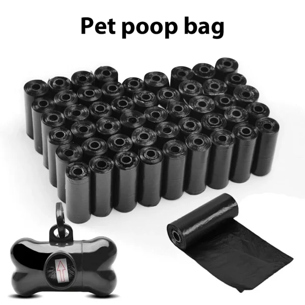 50pcsBone-Printed Pet Waste Bags,Portable