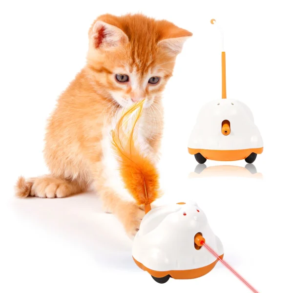 Automatic Sensor Cat Toy, Interactive Smart Robotic Electronic Feather Teaser