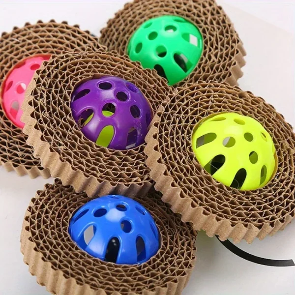 10pcs Cat Scratching Ball Cat Toys Interactive CatsTraining Toys Bite Resistance Kitten Playing Toys Pet Supplies Random Color