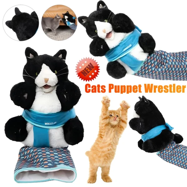 1/2PCS Cat Puppet Wrestler Wrestling Glove With Sturdy Padding, Interactive Cat Toy