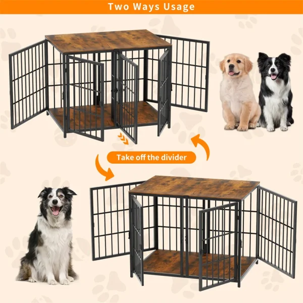 Ultra Thicken Pet Kennel with Removable Divider
