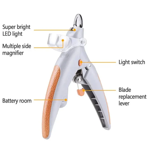 Dog Nail Clippers With LED Light
