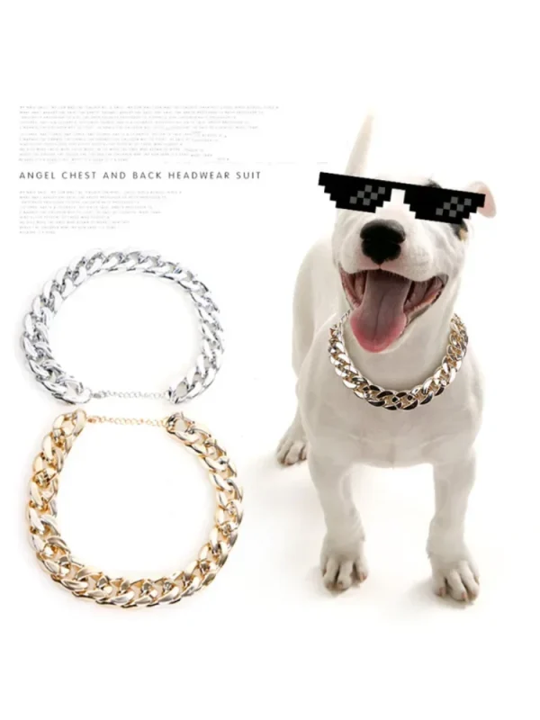 Dogs Collar Necklace - Silver/Golden