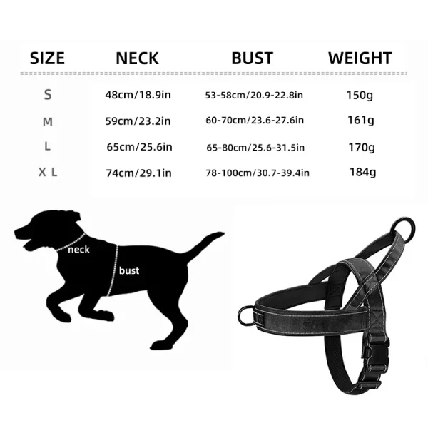 Dog Tactical Chest Harness  - Nylon Material