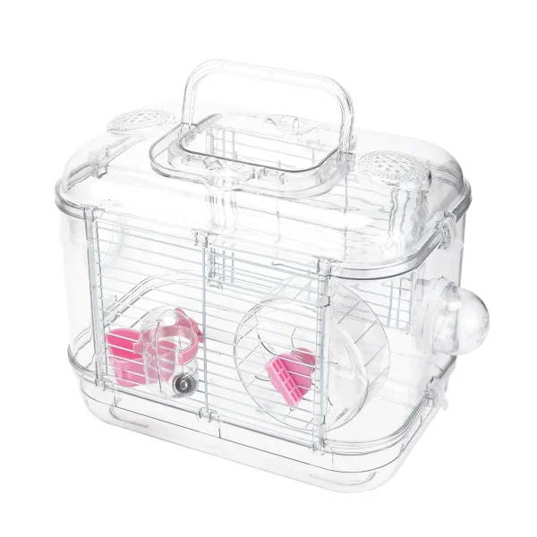 Tieker portable transparent hamster cage