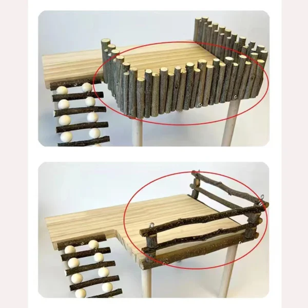 Natural Wooden Platform Stand Shelf For Hamster