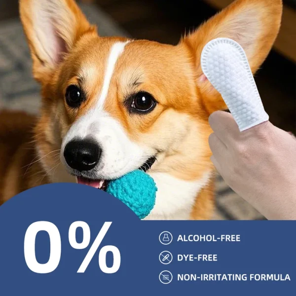 Pet Ear Cleaning Finger Wipes for Dogs & Cats, 50pcs