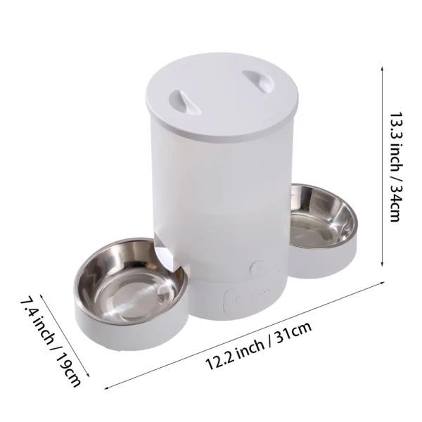 3L Automatic Pet Feeder Dual Bowls Wifi Control