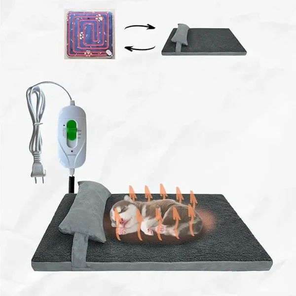 Heated Dog Bed with Dual Temperature Control
