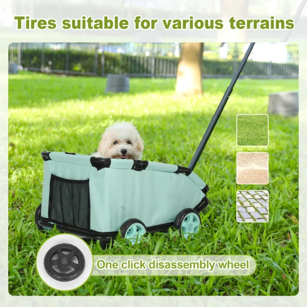 Small Pet Cart 4 Wheels Folding Dog Stroller Lightweight 360°