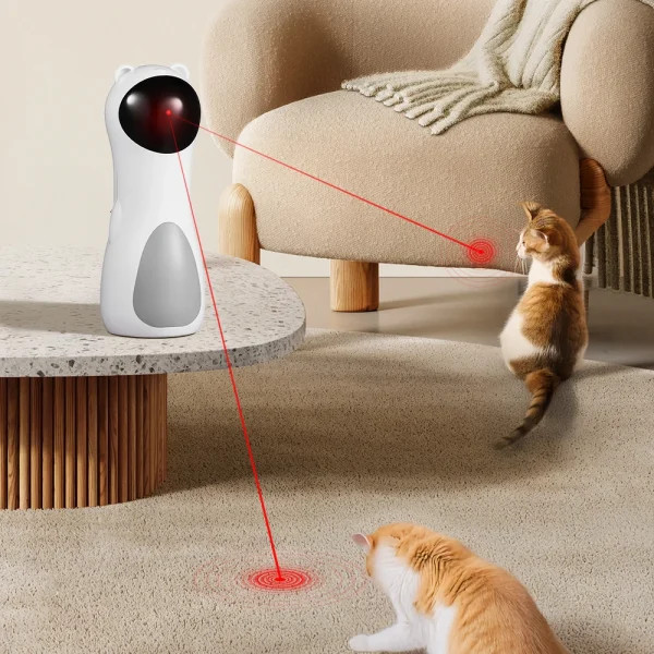 Tieker Automatic Laser Cat Toy, Entertainment Smart Laser Toy USB Charging