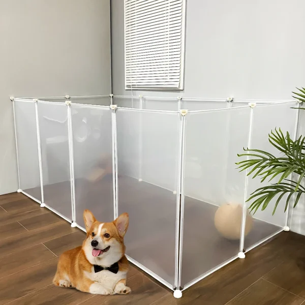 Tieker 8/10/12 pieces of fully transparent portable small pet fence