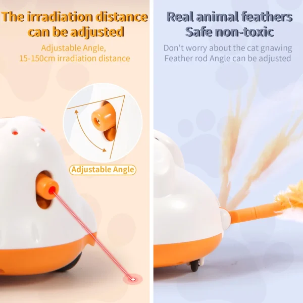Automatic Sensor Cat Toy, Interactive Smart Robotic Electronic Feather Teaser