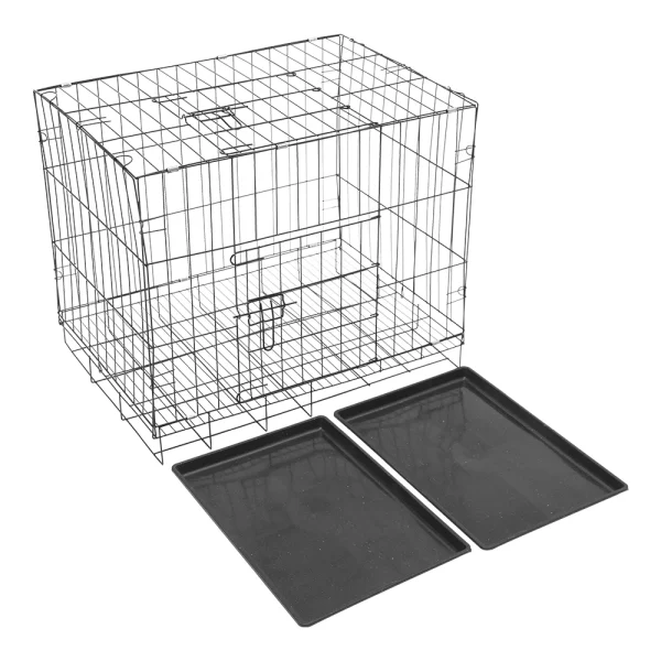 Tieker Pet Fence With Bottom Tray and 2 Doors