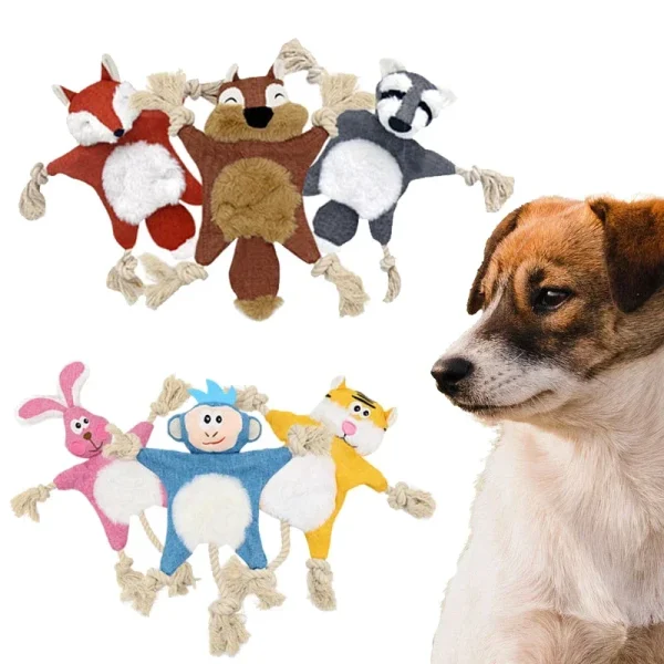 Funny Dog Rope Toys -  Animal Shape Plush