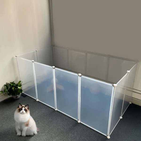 Tieker 8/10/12 pieces of fully transparent portable small pet fence