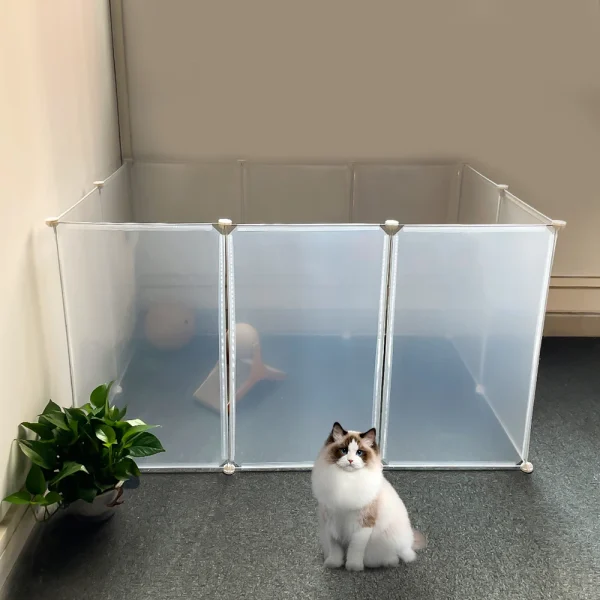 Tieker 8/10/12 pieces of fully transparent portable small pet fence