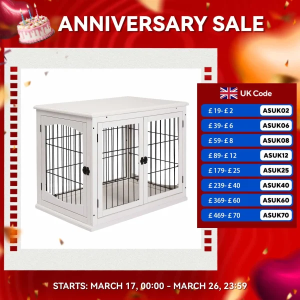 Dog Crate - End Table Design for Medium Dog