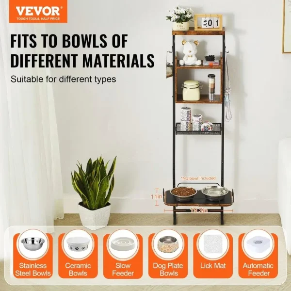 Storage Pet Feeding Station and Toy Organizer