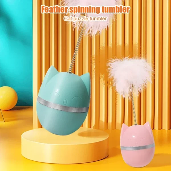 New Durable Funny Cat Toy - Favorite Feather Tumbler With Small Bell