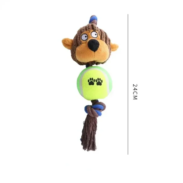 Corduroy Tennis Cotton Rope Dog Toy